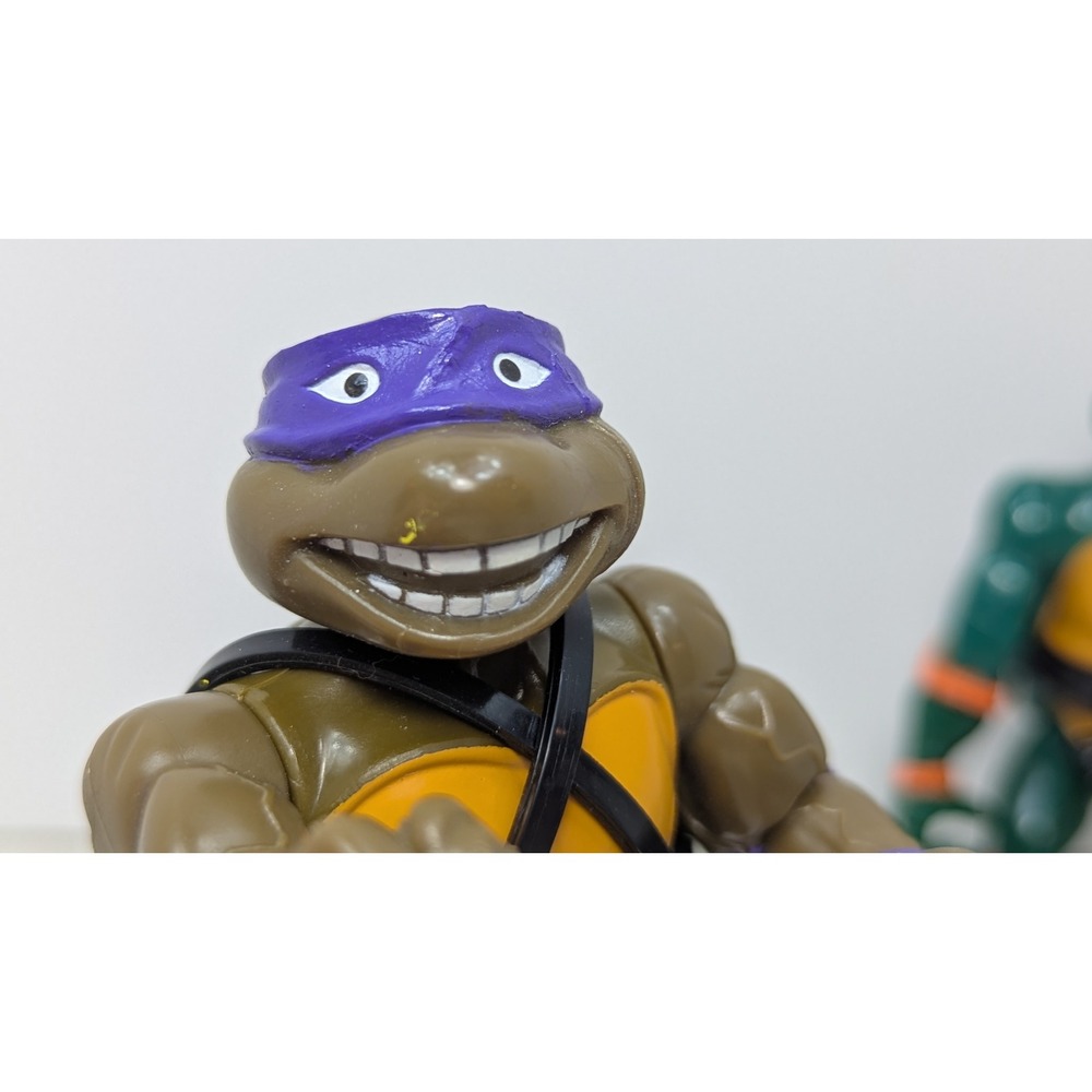 Playmates TMNT Sewer Swimmin Donatello Rock N Roll Michelangelo wind up figures - Picture 8 of 10